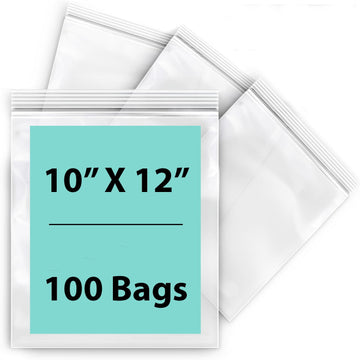 LDPE 4 mil Reclosable Poly Bags 10X12 inches 100 Bags